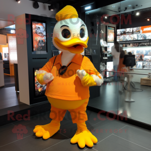 Postava maskota Orange Duck...