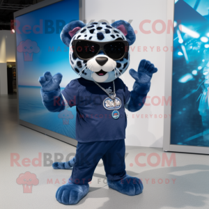 Navy Jaguar maskot kostume...