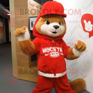Red Mongoose maskot kostym...