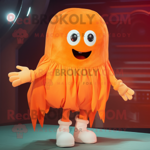 Orange Jellyfish mascotte...