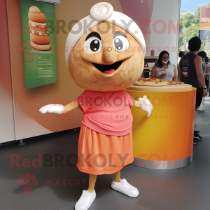Peach Falafel maskot drakt...
