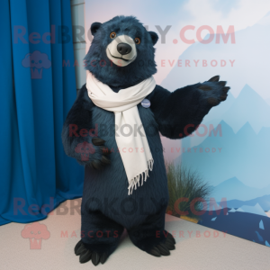 Navy Sloth Bear maskot...