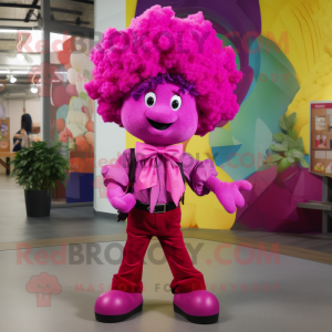 Magenta blomkål maskot...