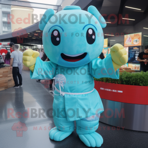 Cyan Dim Sum maskot kostume...