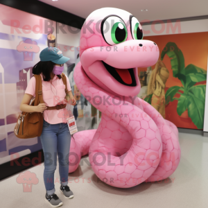 Roze Anaconda mascotte...