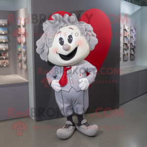 Silver Heart maskot kostume...