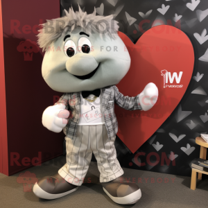 Silver Heart maskot kostume...