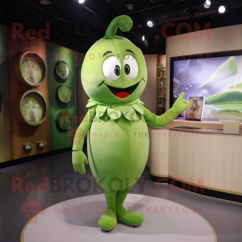 Olive Ice mascot costume character dressed with a Sheath Dress and Rings