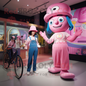 Pink Unicyclist maskot...