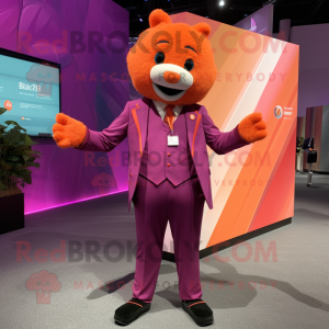 Magenta orange maskot...