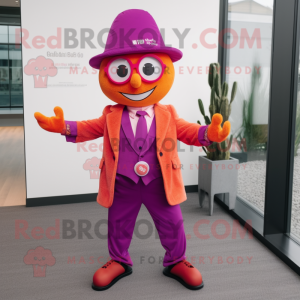 Magenta orange maskot...