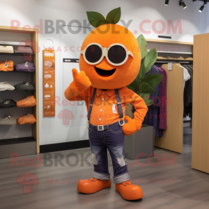 Orange Grape maskot kostym...
