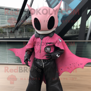 Pink Manta Ray maskot...