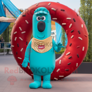 Turkis Hot Dog maskot drakt...