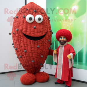 Rød Falafel maskot kostume...