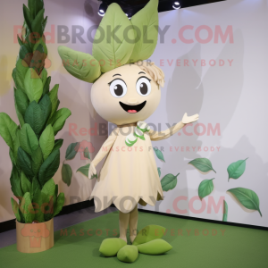 Beige Beanstalk maskot...