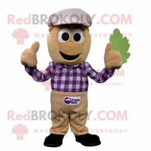 Tan Grape mascotte kostuum...