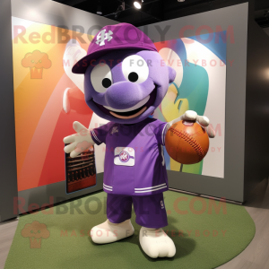 Purple Soccer Ball maskot...