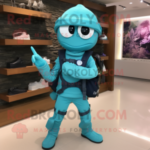 Cyan Marine Recon maskot...