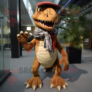 Brauner T-Rex Maskottchen...