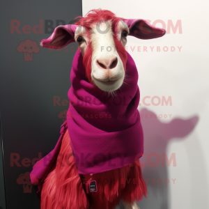 Magenta Boer Goat maskot...