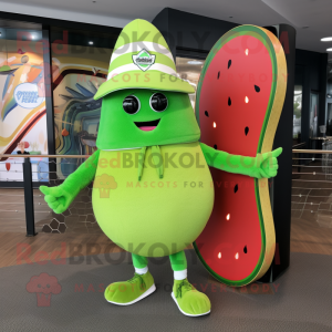 Limegrønn melon maskot...