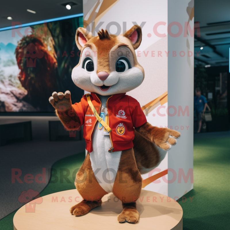 nan Flying Squirrel mascot costume character dressed with a Polo Tee and Bracelets