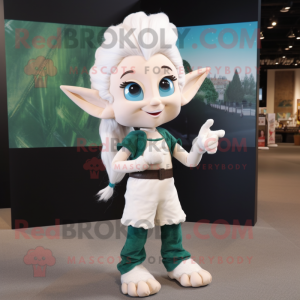 White Elf maskot drakt...