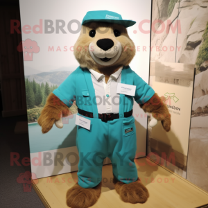 Teal Marmot mascotte...