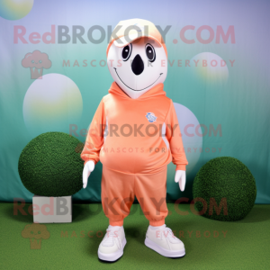 Peach Golf Ball maskot...