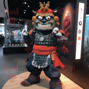  Samurai maskot drakt figur...