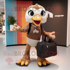 Brown Hawk maskot drakt...