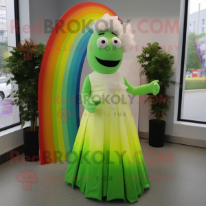 Lime Green Rainbow mascotte...
