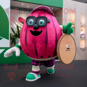 Magenta vattenmelon maskot...