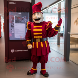 Maroon Swiss Guard maskot...