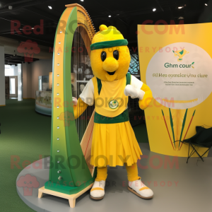 Gul Celtic Harpe maskot...