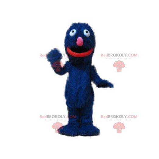Mascotte mostro blu peloso molto giocoso - Redbrokoly.com