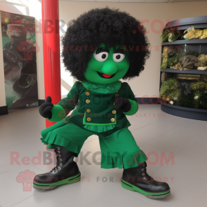 Forest Green Irish Dancing Shoes mascot costume character dressed with a Trousers and Shoe clips