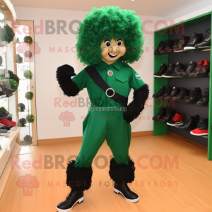 Forest Green Irish Dancing Shoes mascot costume character dressed with a Trousers and Shoe clips