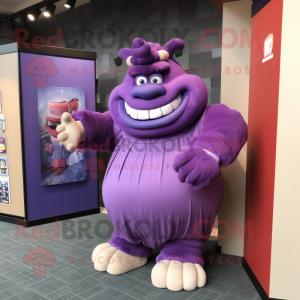 Purple Ogre maskot drakt...