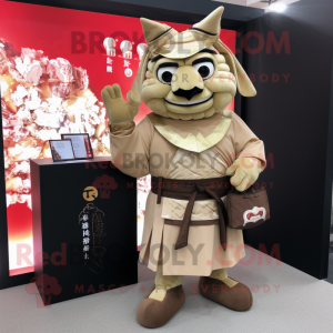 Beige Samurai mascotte...