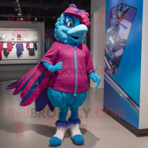 Magenta Blue Jay mascotte...