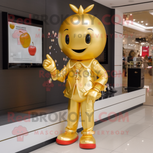 Gold Cherry maskot drakt...