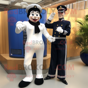 Navy Mime maskot kostume...