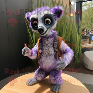 Lavendel Lemur maskot...