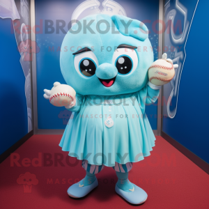 Cyan Baseball Glove maskot...