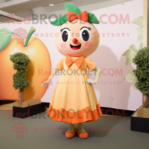 Peach Plum maskot drakt...