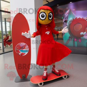 Rood Skateboard mascotte...