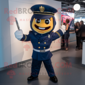 Navy Knife Thrower mascot costume character dressed with a Jacket and Ties