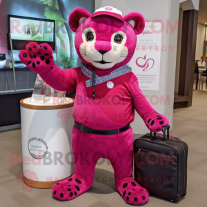 Magenta Jaguar maskot...